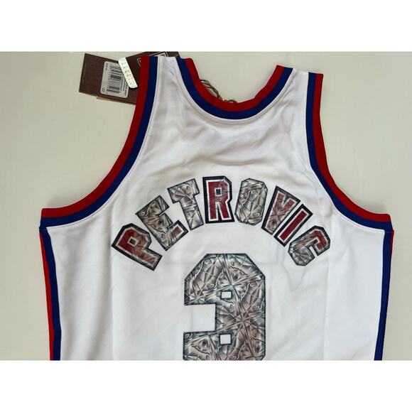 Mitchell & Ness New Jersey Nets Jersey Mens Drazen Petrovic NBA Swingman Size L - Picture 7 of 9